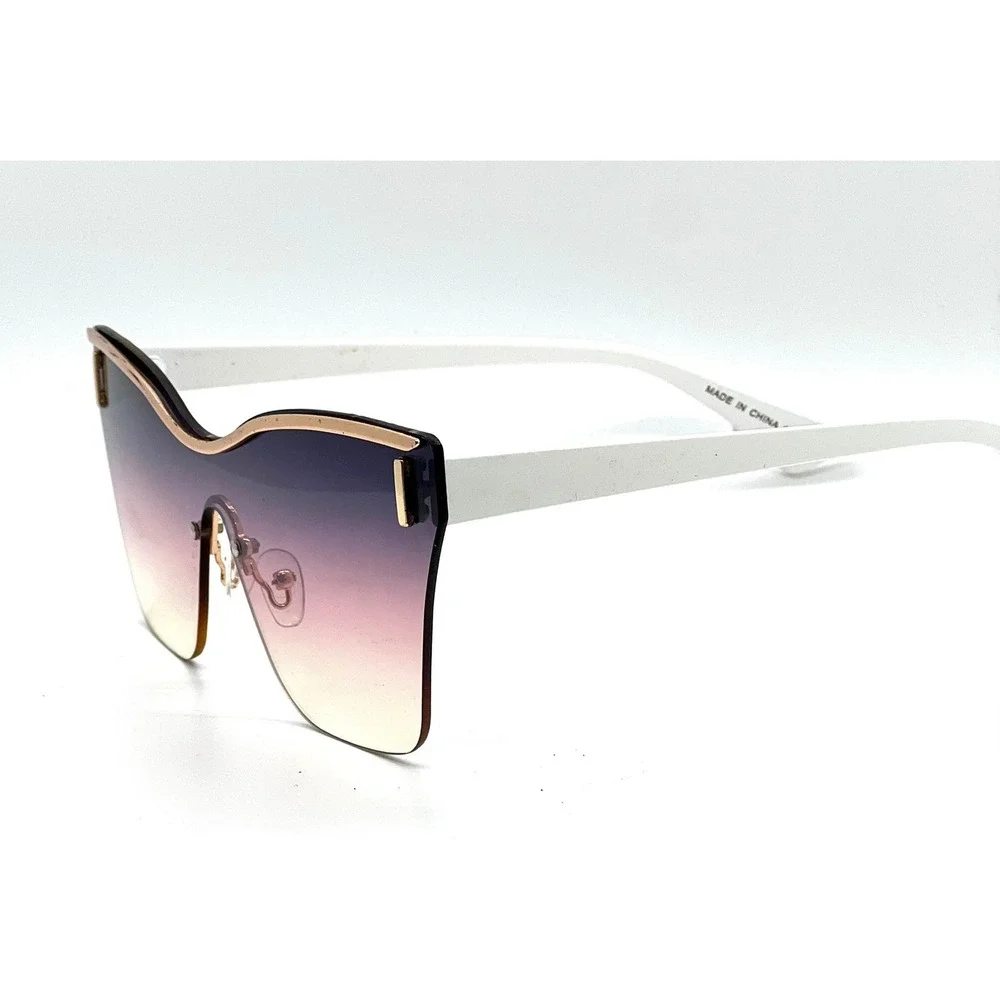 Rimless Sunglasses Women Fashion Oversized Square‎ Gradient Lens Cat Eye Lentes